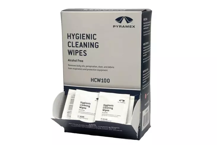 Puhdistuspyyhepakkaus Pyramex alkoholiton 100kpl - Moottoroitujen suojainten tarvikkeet - HCW100 - 1