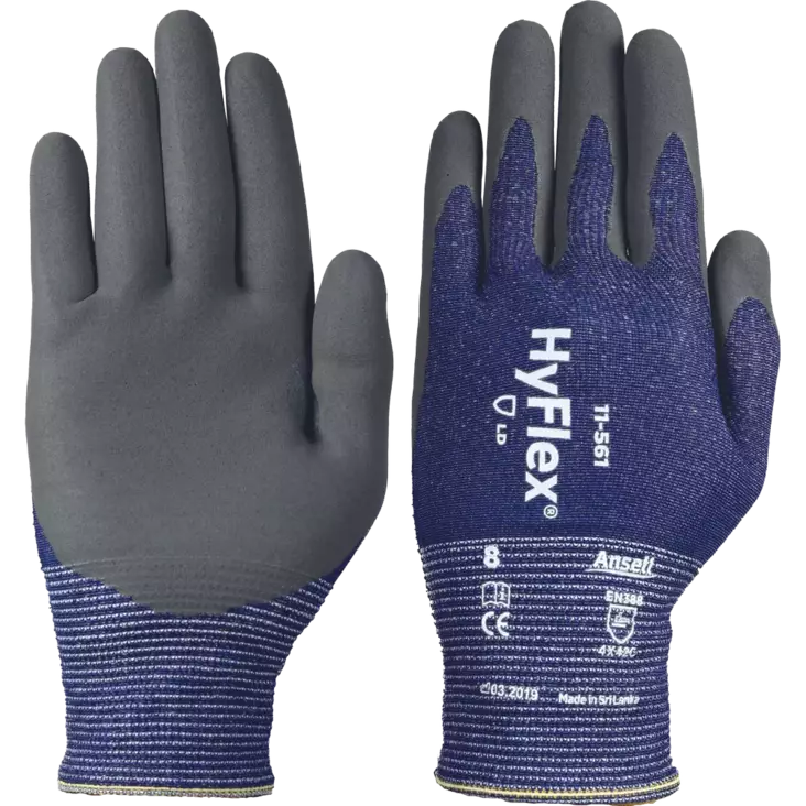 Viiltosuojakäsine Ansell 11-561 Hyflex nitriili luokka C - Viiltosuojakäsineet ja -hihat - 0113014199050P - 1