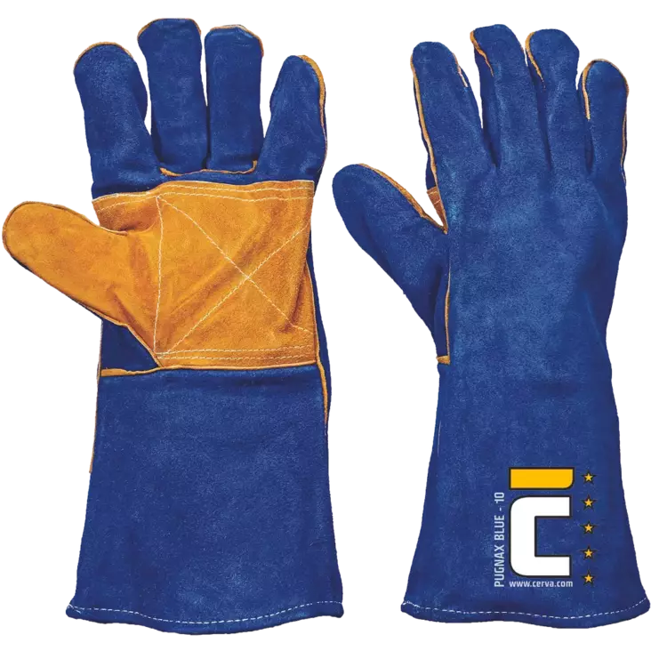 Hitsaajan käsine Cerva Pugnax Blue nahka - Hitsaus- ja kuumuuskäsineet - 0102006999100 - 1