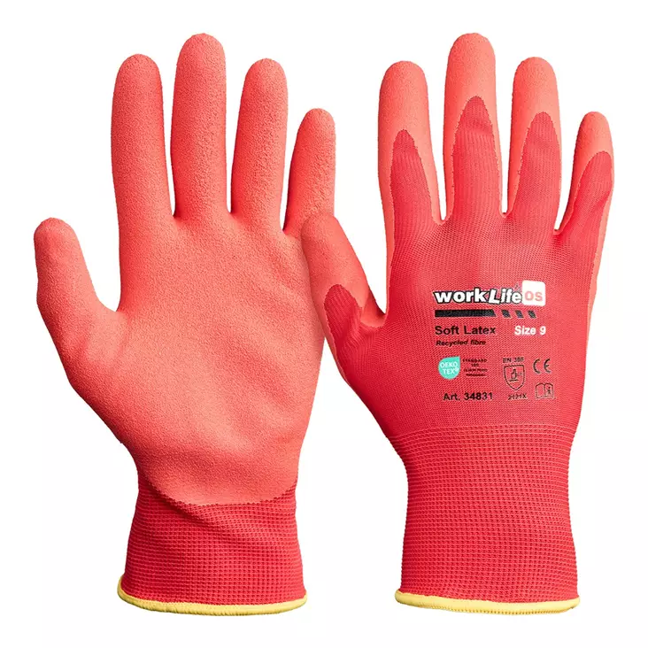 OS Soft Latex koko 9 - Pinnoitetut käsineet - 34831090 - 1
