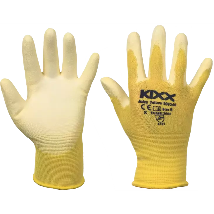 Työkäsine KIXX Juicy Yellow PU - Pinnoitetut käsineet - 0108010670060P - 1