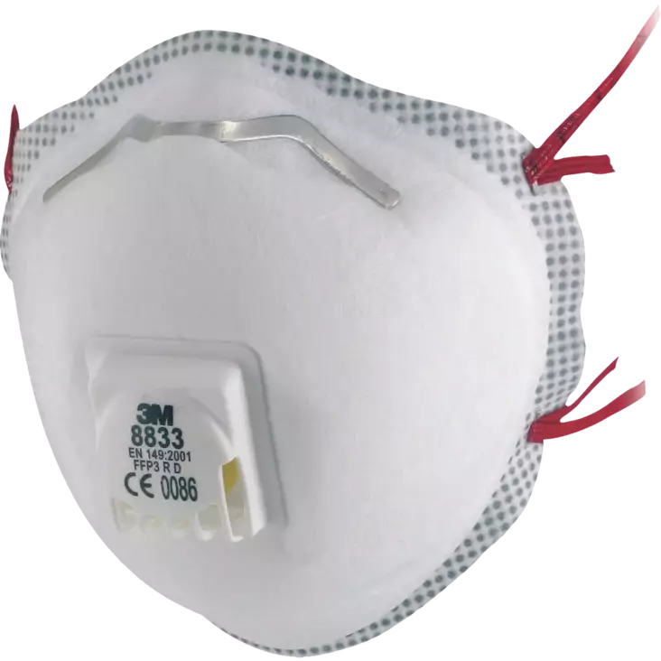 Hengityssuojain 3M 8833 FFP3 venttiilillä - FFP3 hengityssuojaimet - 0701007299999 - 1