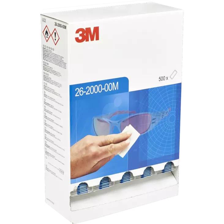 Suojalasin puhdistusliina 3M 26-2000-00M 500kpl - Suojalasien tarvikkeet - 0504002499999 - 1